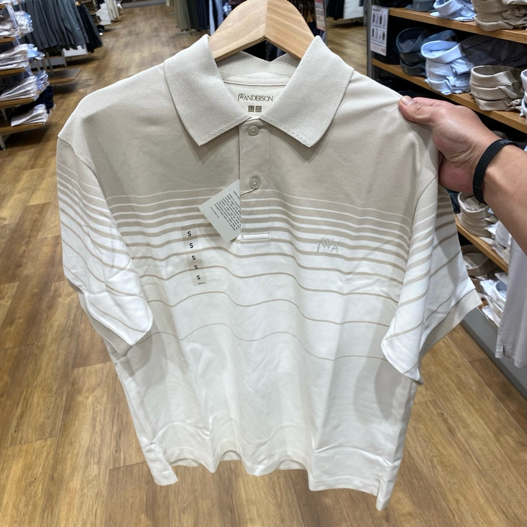 Jastip. Kaos Polo Dry Pique Garis Uniqlo (Man)