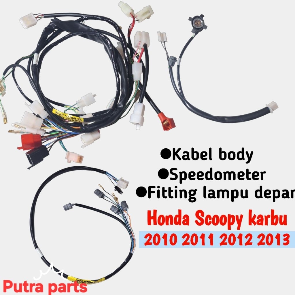 Kabel body wirre harness Honda Scoopy karbu full set 3 item 2010-2013 KYT//Kabel body Speedometer fi