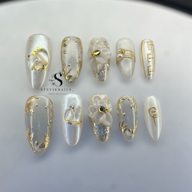 PRESS ON NAILS WEDDING EDITION / NAILS WEDDING WISUDA ENGAGEMENT / NAIL ART PREMIUM / NAIL ART MURAH