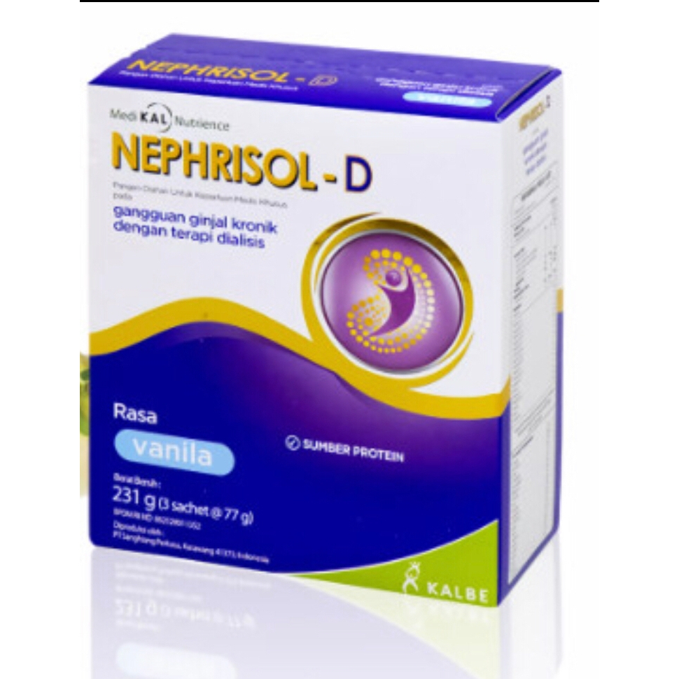 

Nephrisol-D Rasa Vanilla dan Cappucino 210 Gram Nutrisi Khusus Pasien Ginjal Kronik HD/CAPD (Apotek Shajara)