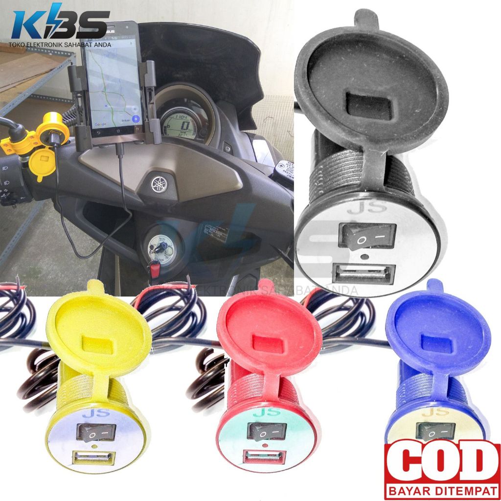 Alat Charger HP USB di Motor Lama Honda CB100 Supra Fit X Vario Old Karisma Tua Yamaha RX King Vega 