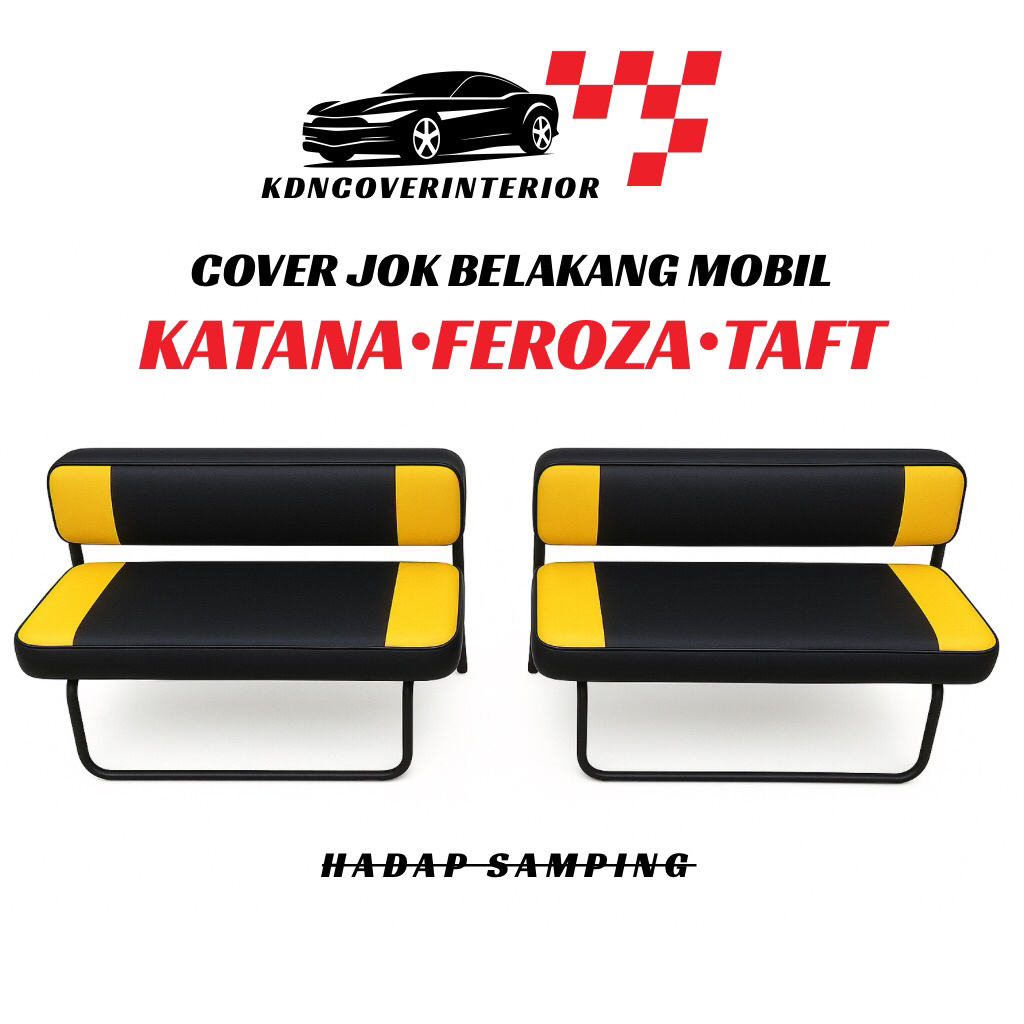 PROMO  Cover/Sarung jok belakang hadap samping mobil FEROZA | KATANA | TAFT Motif Simple bahan kulit