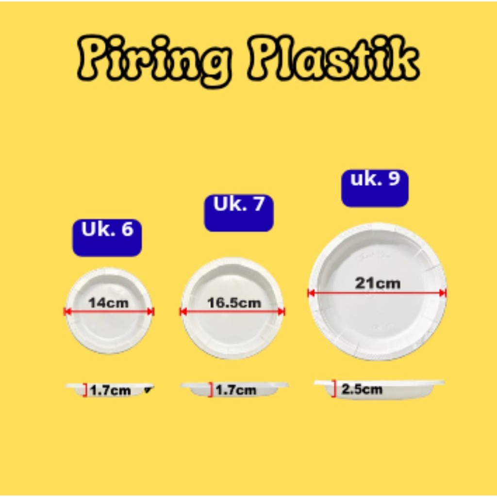 piring plastik | piring pesta sekali pakai