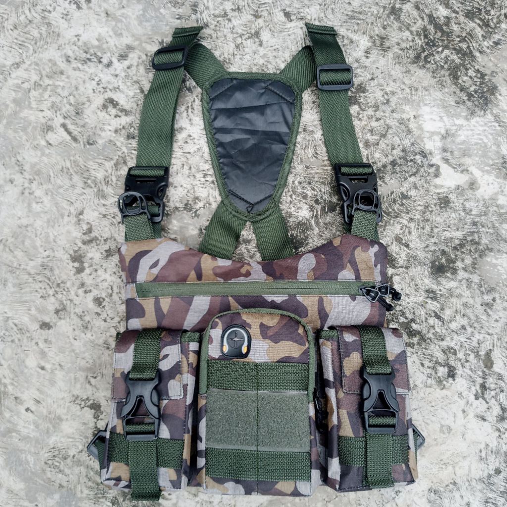 tas dada pria motif loreng TNI ARMY