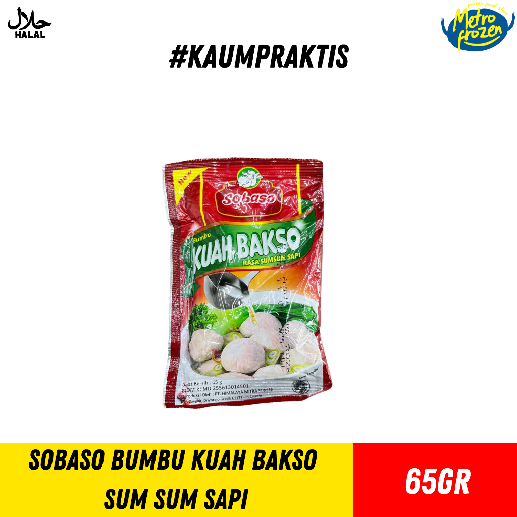 

SOBASO Bumbu Kuah Bakso Sapi & Sum Sum Sapi 65gr