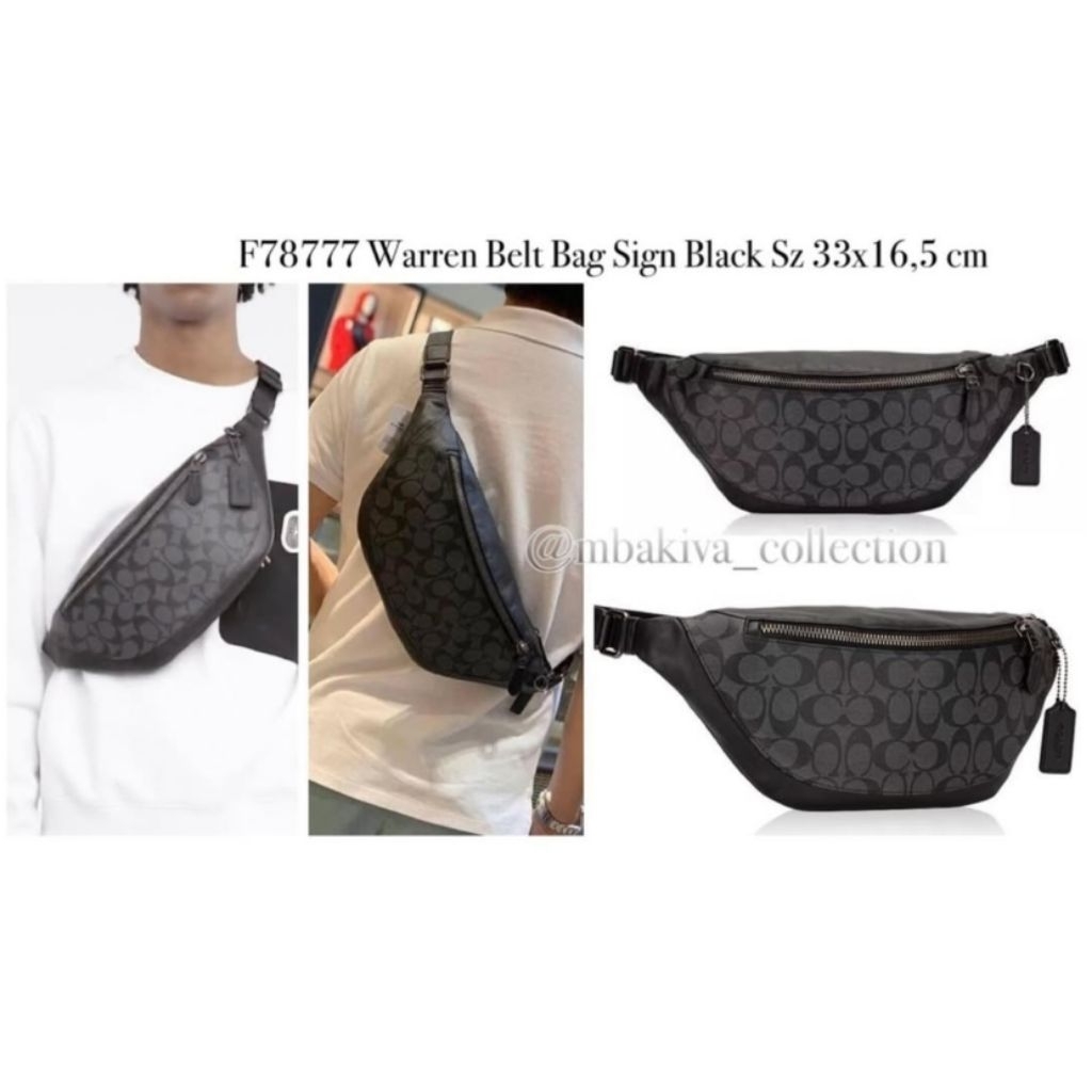 CO F78777 Warren Belt Bag Sign Black