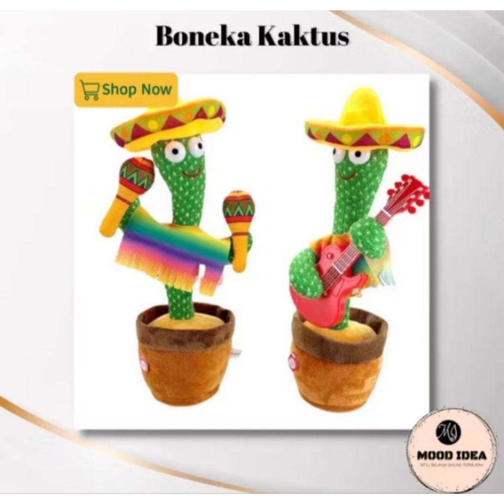 Mainan Kaktus Bergoyang Dancing Cactus Boneka Kaktus Goyang dan Bicara Kaktus Joget Ngomong