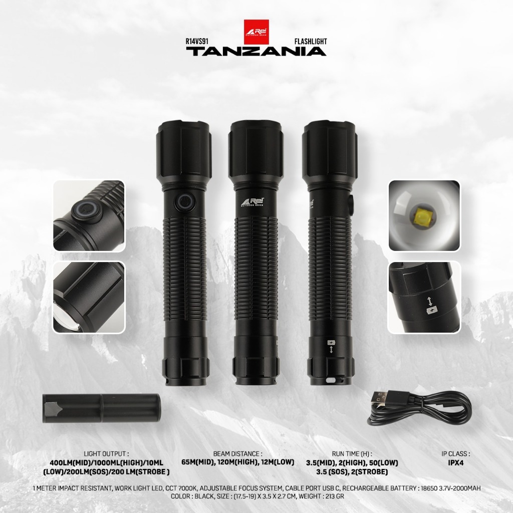 Flashlight Tanzania Arei Outdoorgear