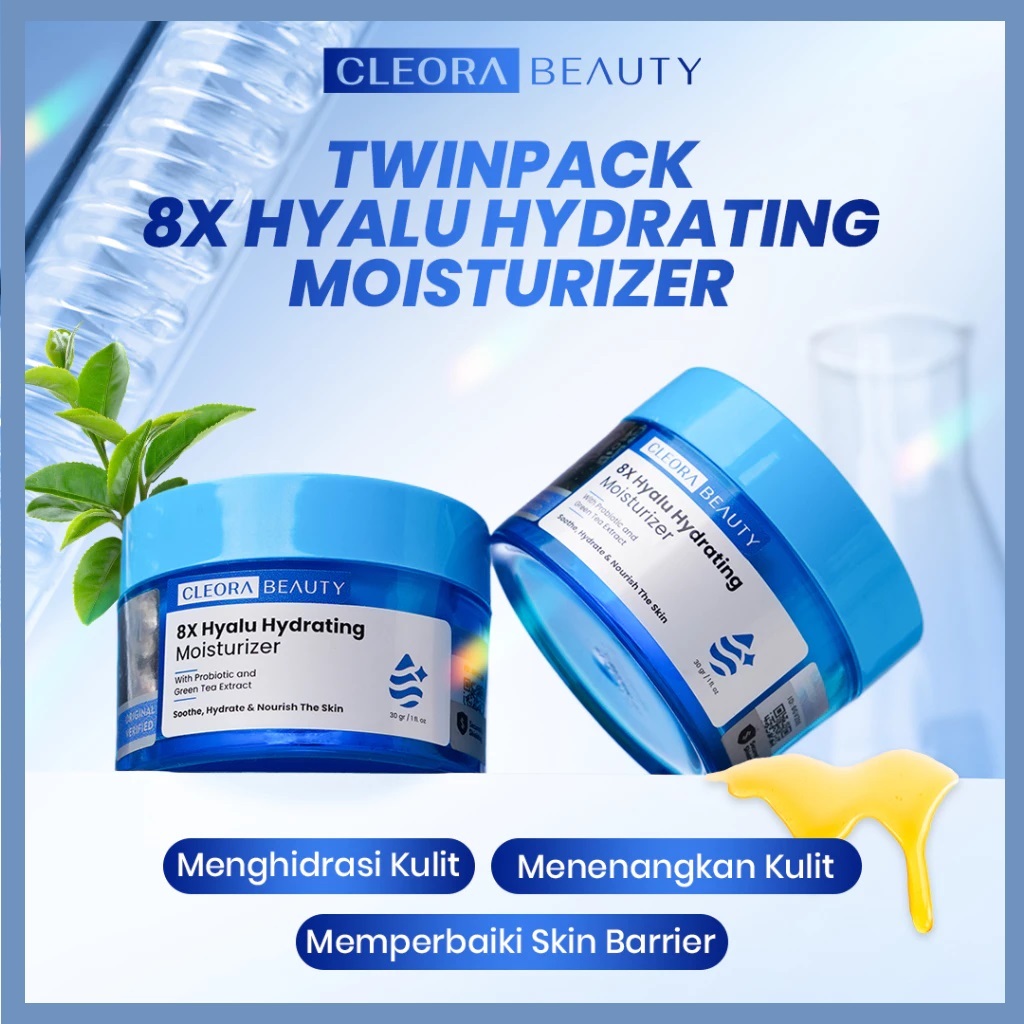 beli 2 pcs CLEORA BEAUTY Free exfo gel - 8x Hyalu Hydrating Moisturizer Gel Untuk Melembabkan With H