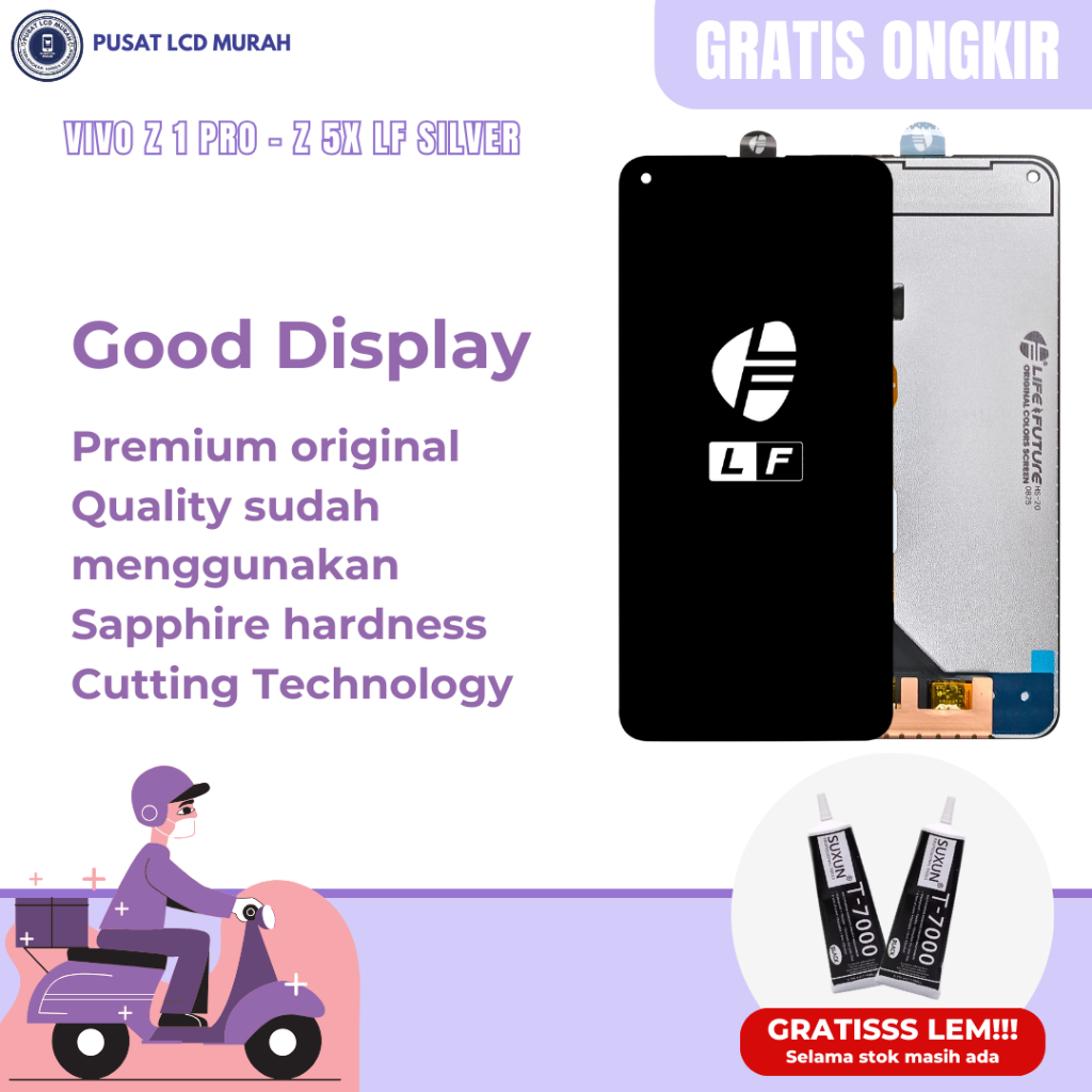 LF - SILVER LCD VIVO Z1 PRO / Z5X – FULLSET TOUCHSCREEN