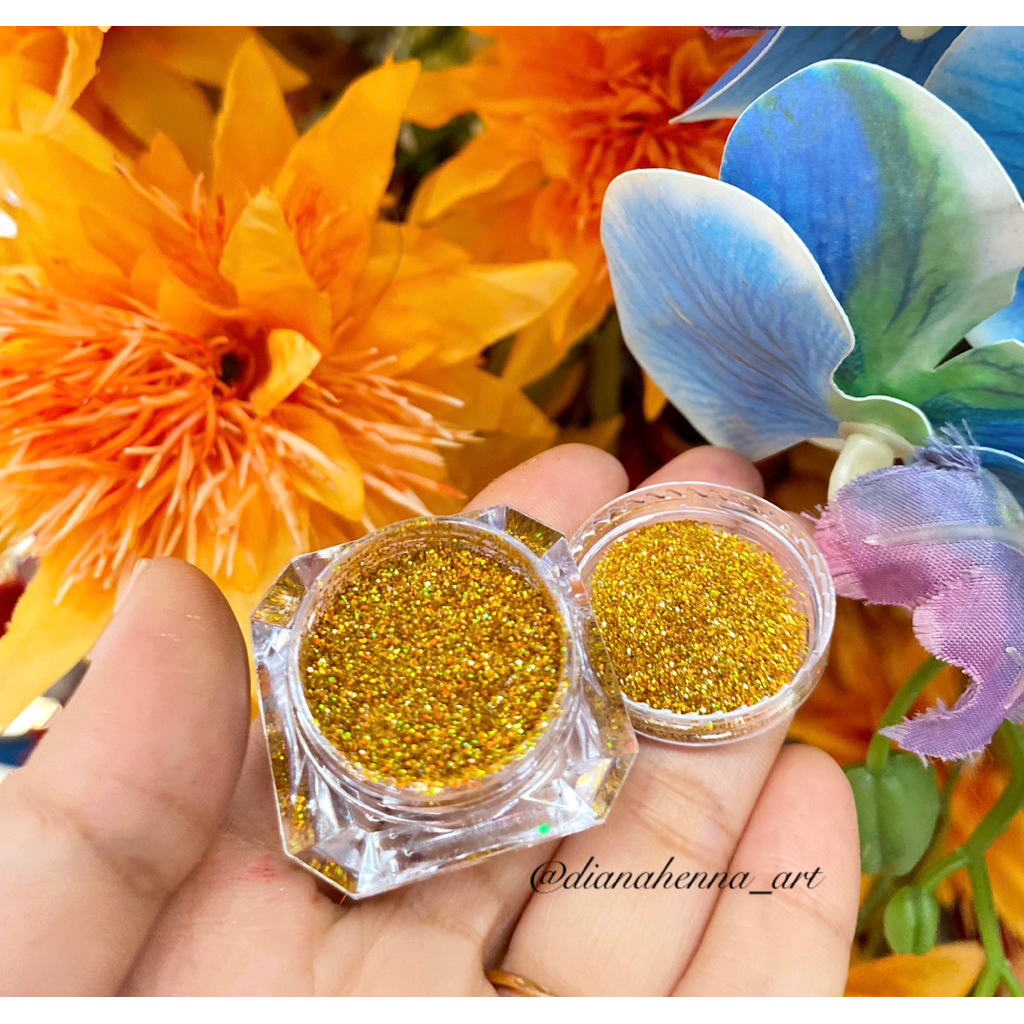 gliter gold hologram