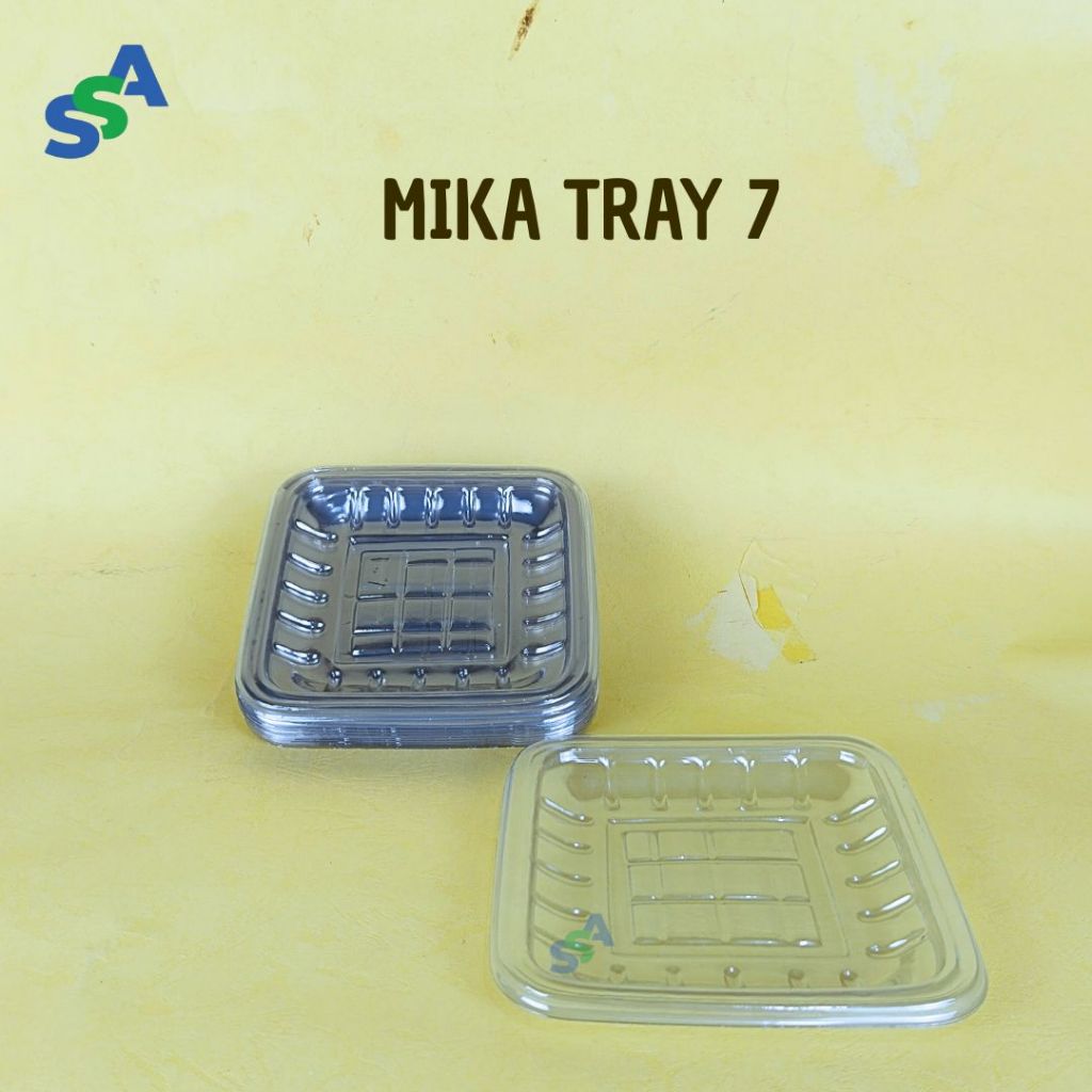 MIKA TRAY BENING 7 ISI 25 PCS / MIKA TRAY BENING / TRAY BUAH / TRAY KUE PLASTIK