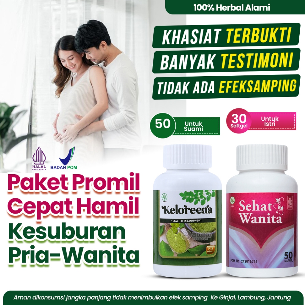 Obat Promil Cepat Hamil Penyubur Sperma Kesuburan Pria dan Wanita Penyubur Kandungan Pengental Air M