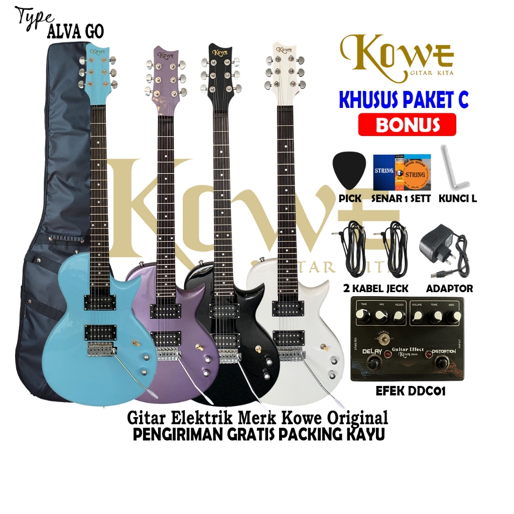 Kowe Gitar Listrik Original Alva Go