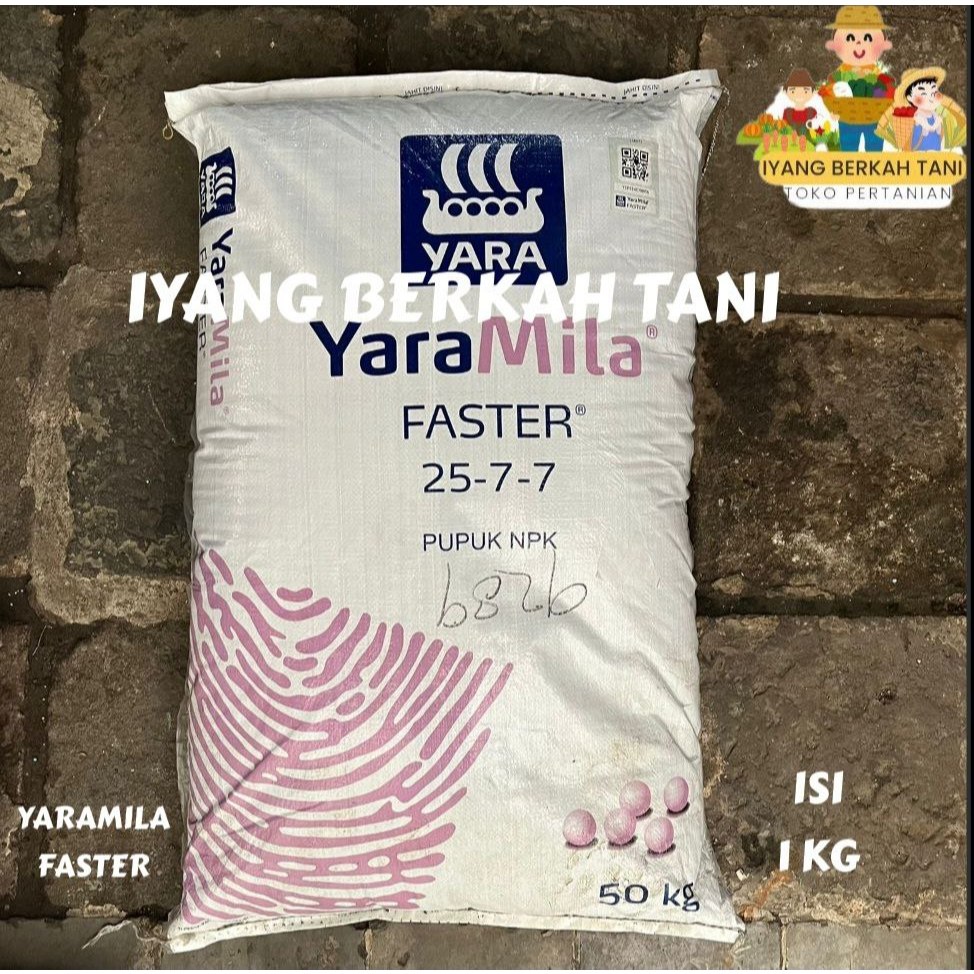 Pupuk NPK 25-07-07 YARAMILA FASTER Repacking 1kg