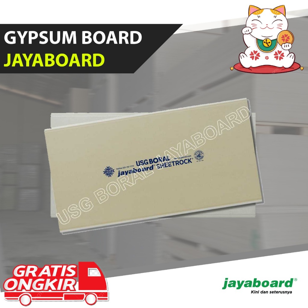 Gipsum Jaya 9mm Gypsum Jayaboard 1200x2400 Anti Lendut