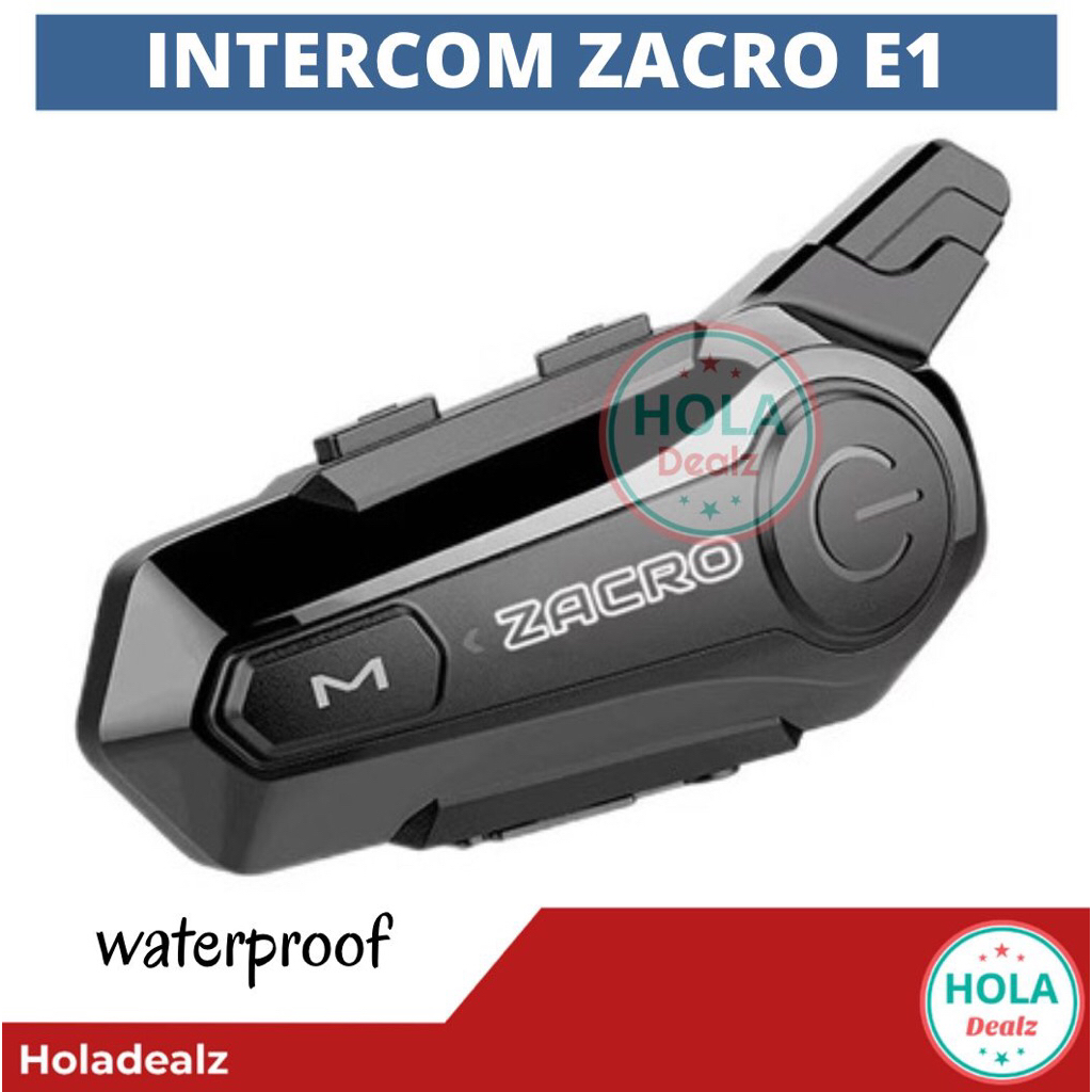 INTERCOM ZACRO E1 BLUETOOTH HELM HEADSET WIRELESS ORIGINAL