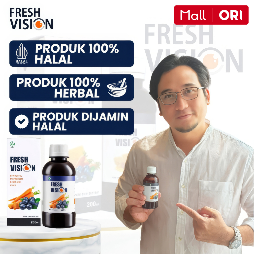 Fresh Vision Vitamin Mata Merah Minus Katarak || Fresh Vision Vitamin Mata Herbal BPOM TR213651941