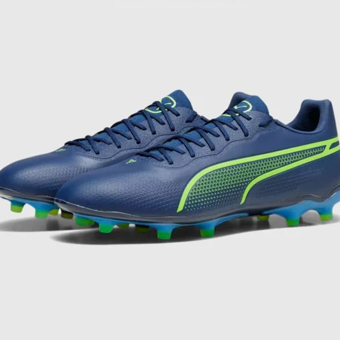 SEPATU BOLA PUMA KING PRO FG/AG Persian Blue-Pro Green-UlTRA 107566 02