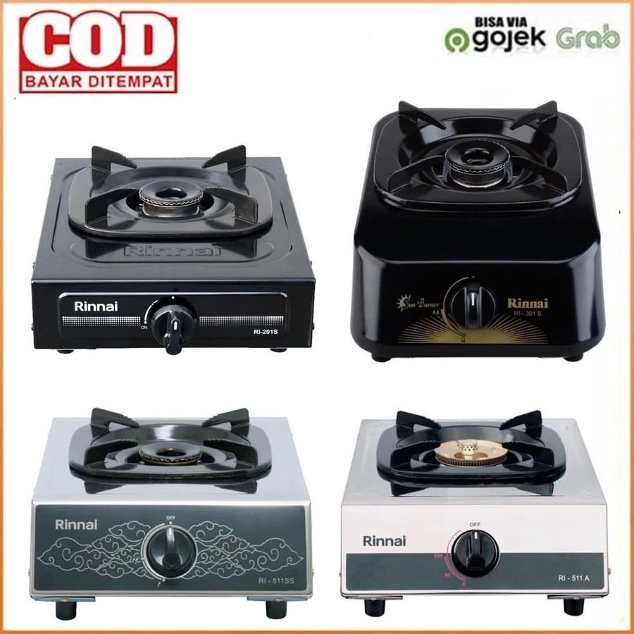 Kompor 1 Tungku Rinnai Regulator Set Lengkap