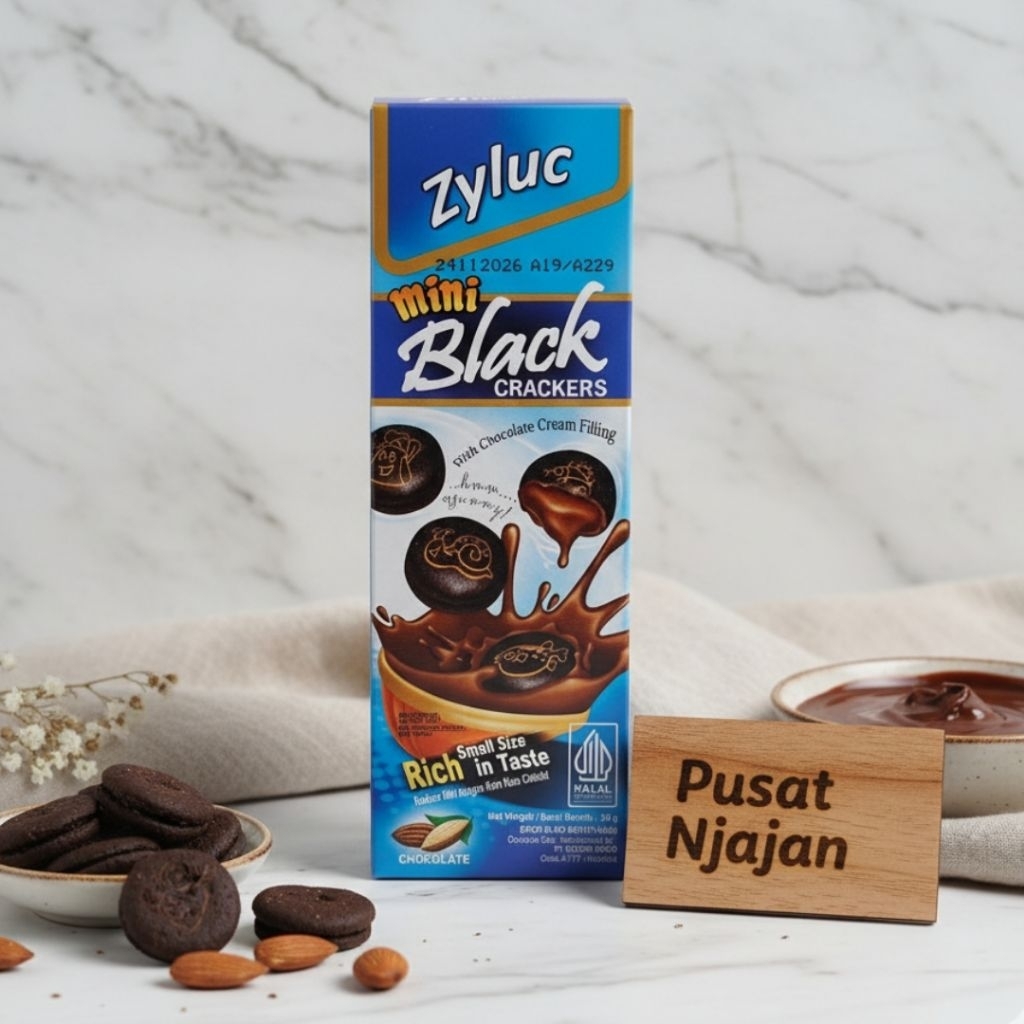 🟥 Jual Satuan- Zyluc Mini Black Crackers Chocolate 35gr 🟥