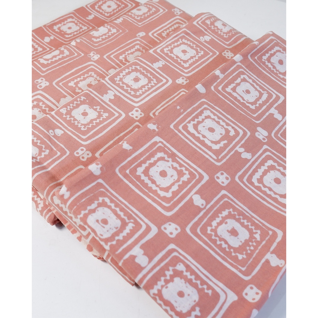 Kain Batik Cap Tradisional Dengan Warna Nude Bahan Premium Batik - Limited Edition Batik Handmade Ek