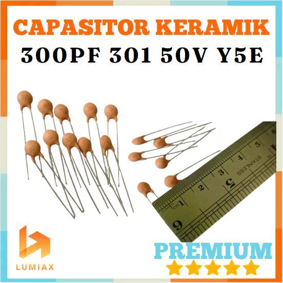 300pf 300 pf 300PF 300P code 301 50v 50 v 50 volt pitch 3.5mm Y5E