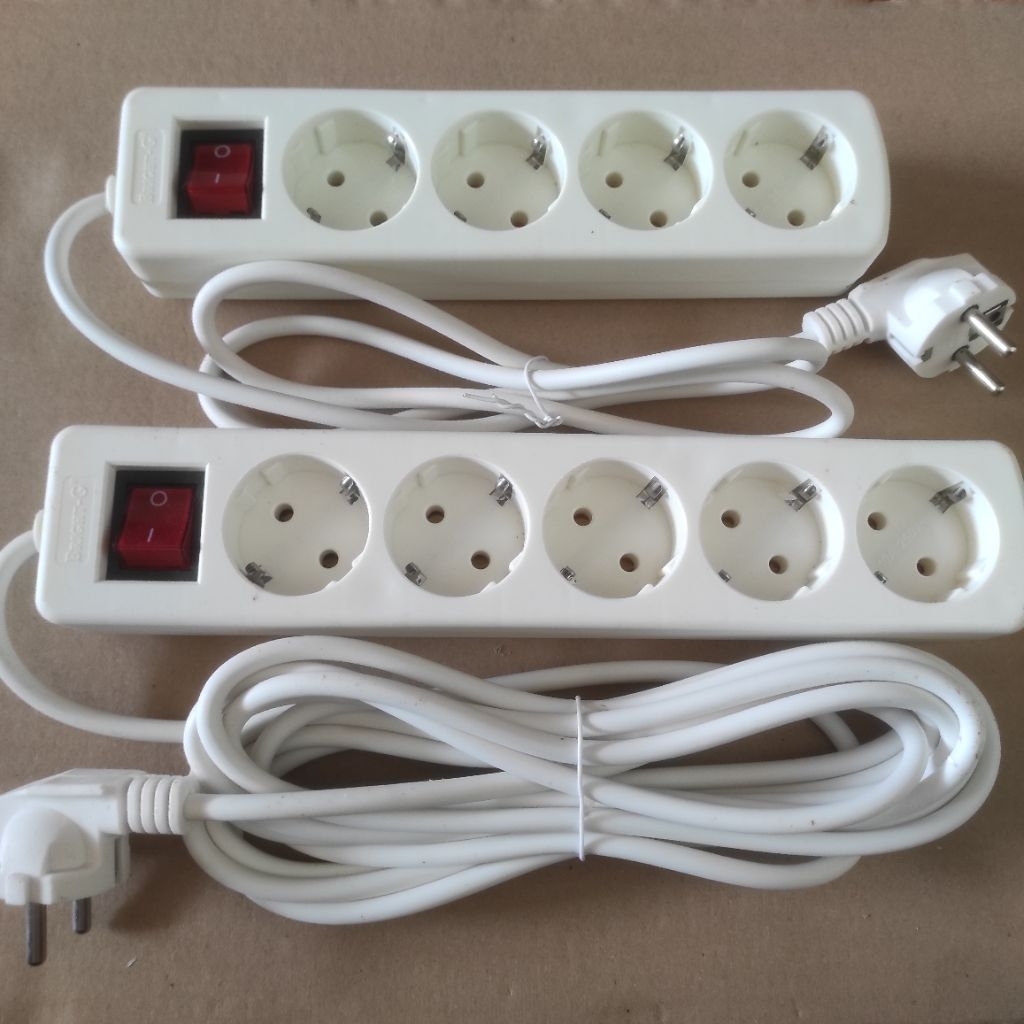 STOP KONTAK BRIGHT-G + KABEL 3Lubang 4Lubang 5Lubang