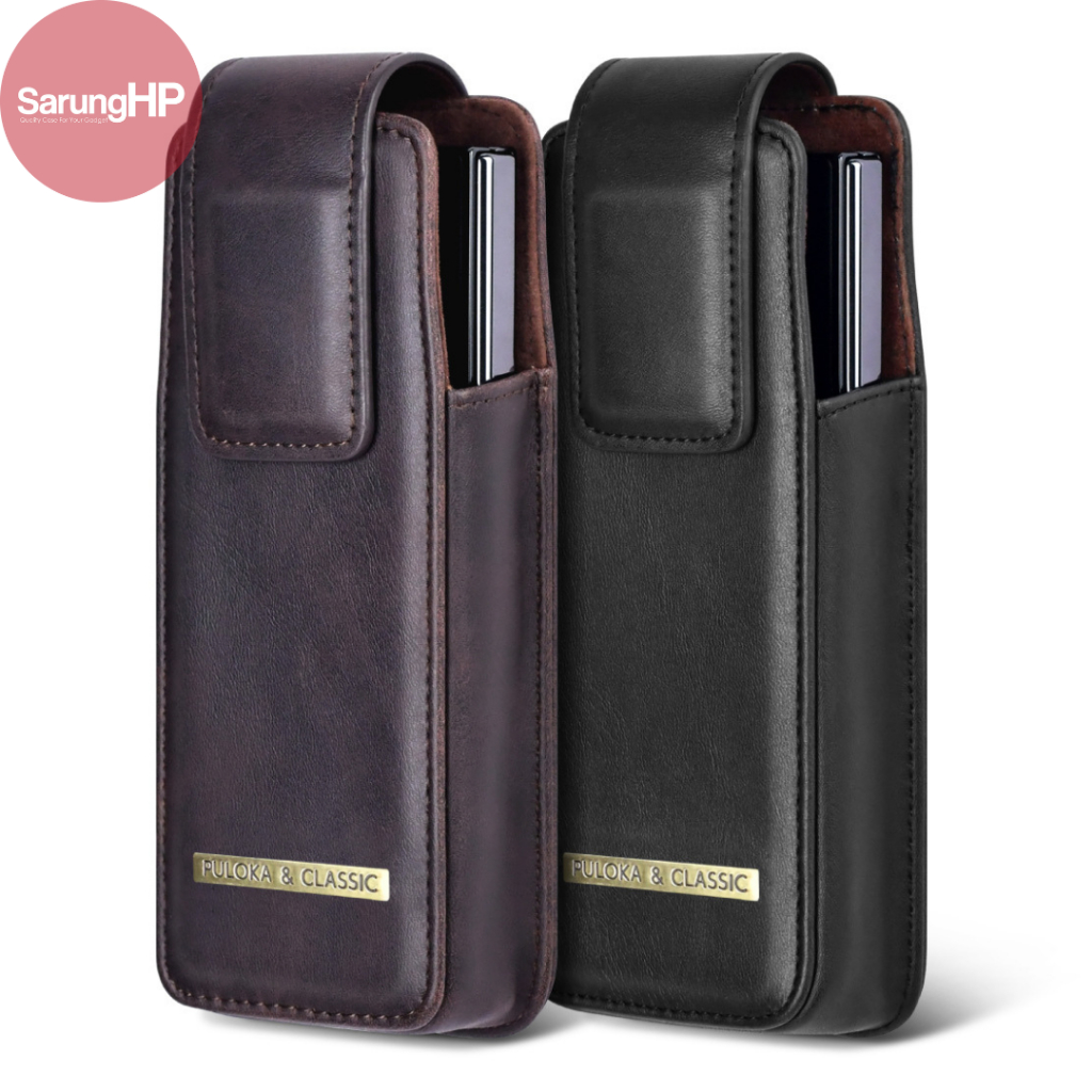 Sarung Dompet Tas HP Pinggang Kulit Samsung Z Fold Puloka Vertikal