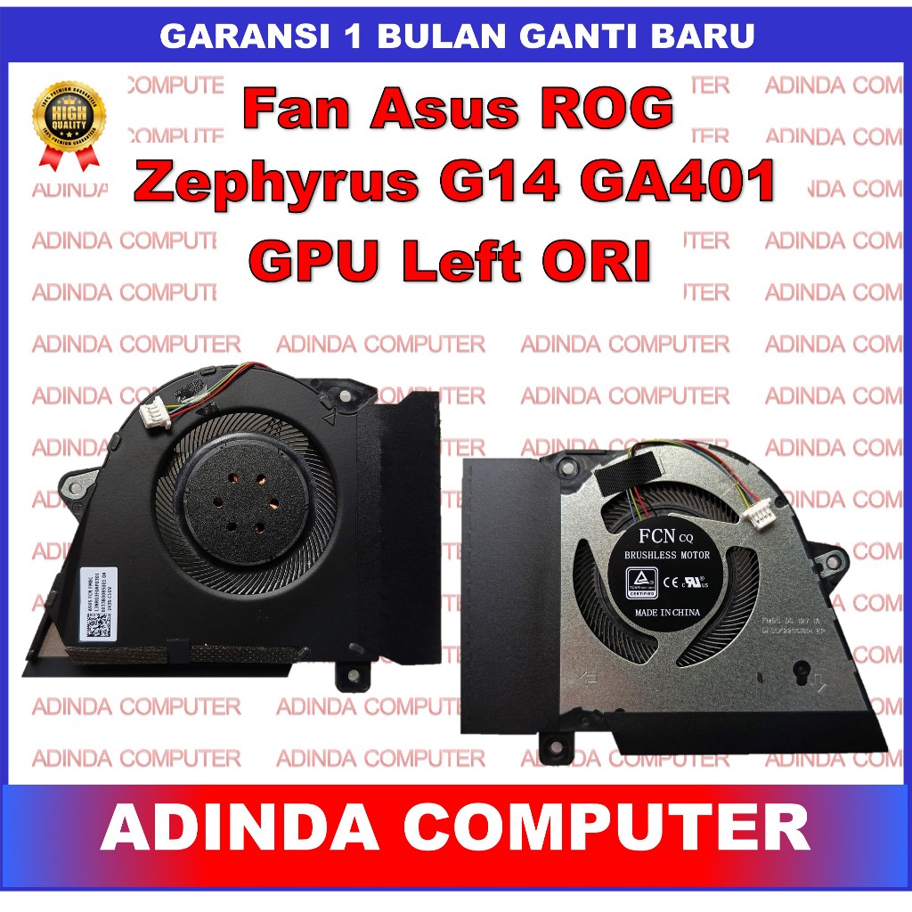 Fan Asus ROG Zephyrus G14 GA401 GA401Q GA401QC GPU Kiri ORI