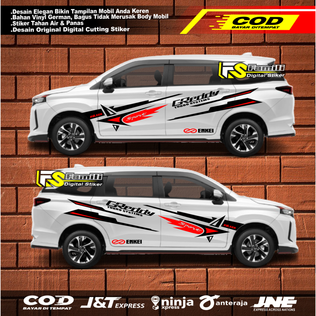 Stiker Cutting Mobil Xenia Stiker Variasi Bodi Samping Mobil Daihatsu Xenia