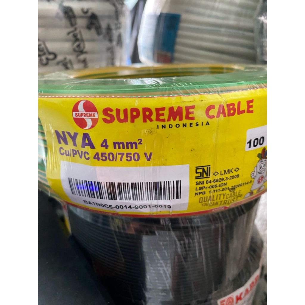Kabel nya 1x4mm supreme @100Meter