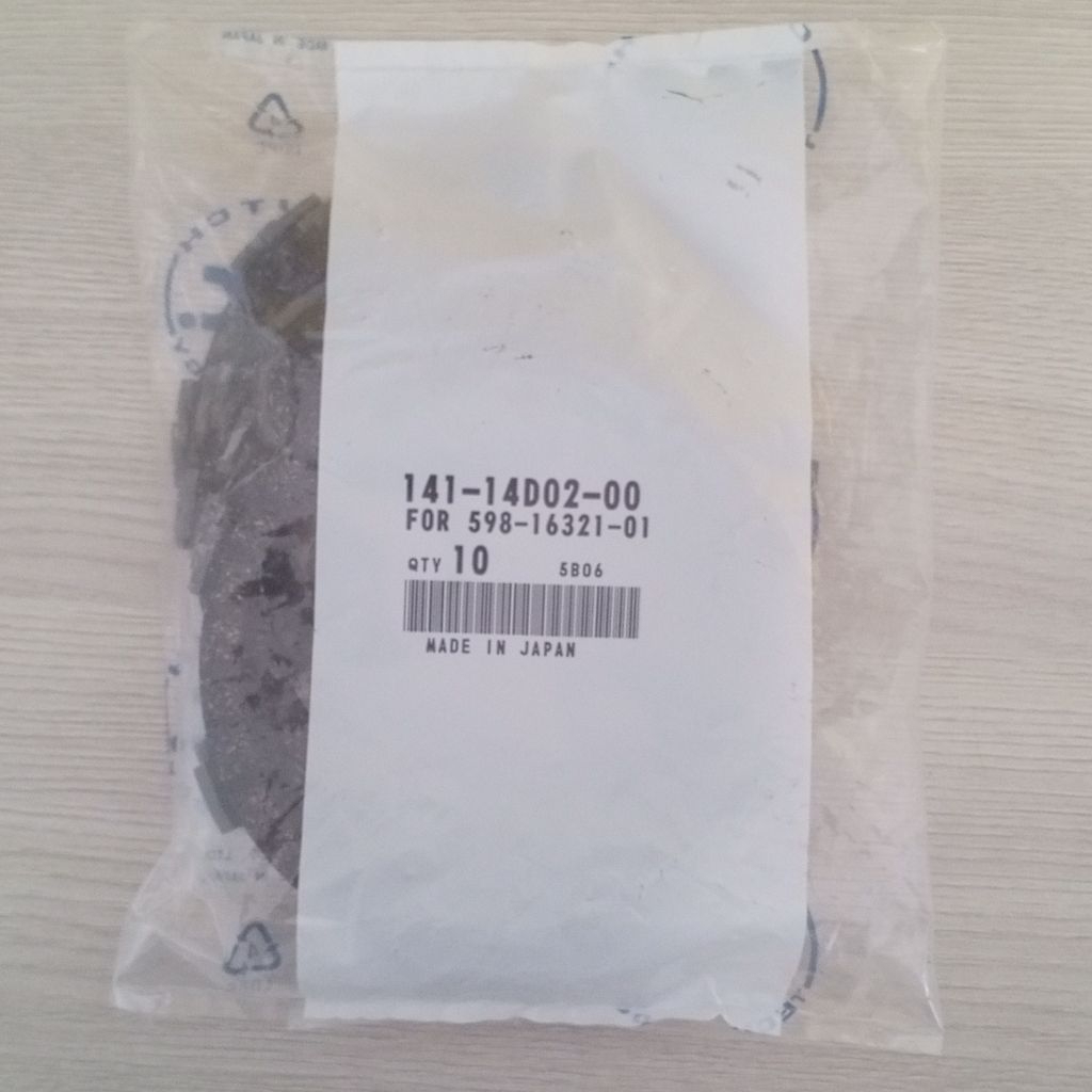 FCC 100% ORI JAPAN 14D02 Kampas Kopling Yamaha RX-King (harga lembaran/satuan)