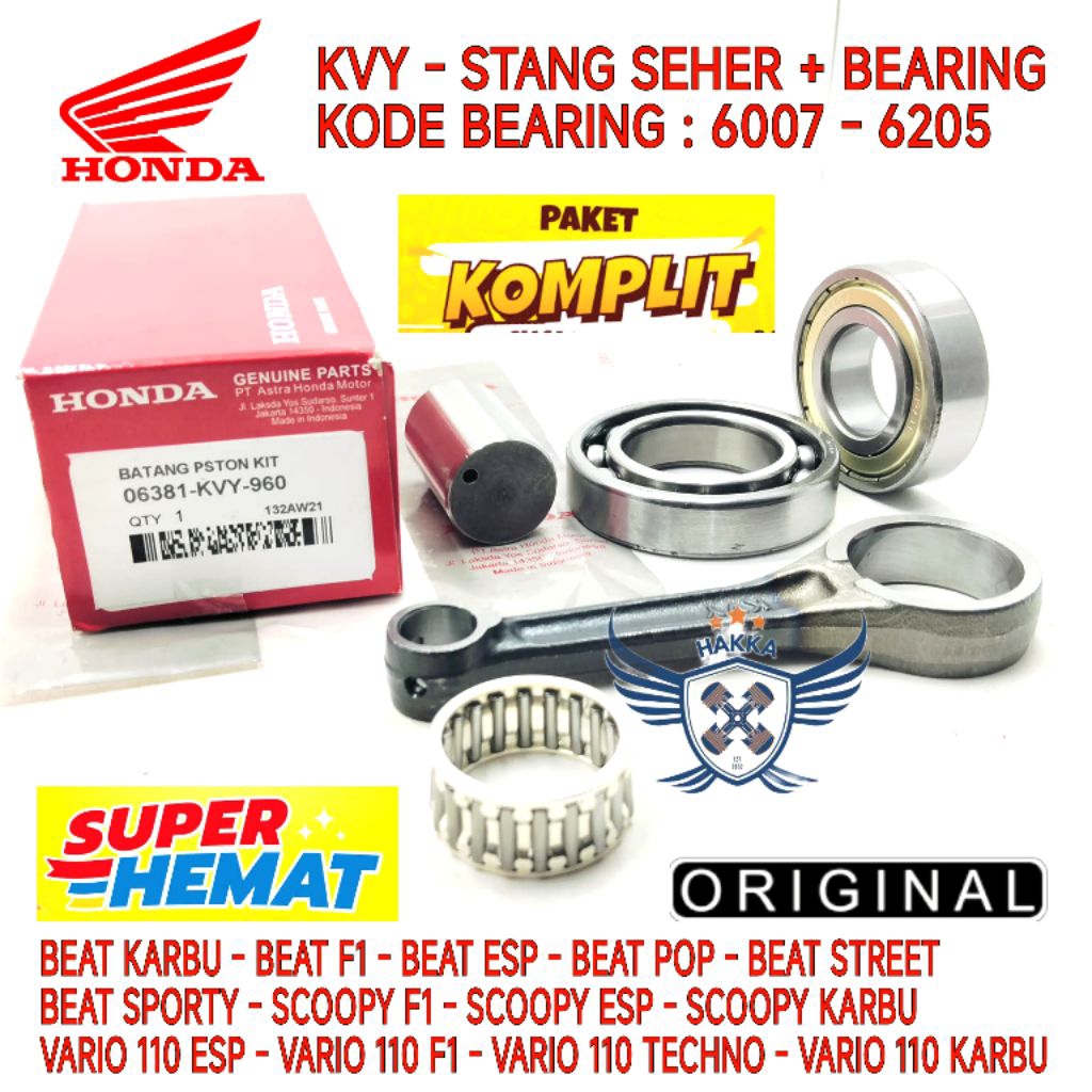 KVY ORIGINAL STANG SEHER + BEARING BEAT KARBU, STANG SEHER BEAT F1, STANG SEHER BEAT ESP, STANG SEHE