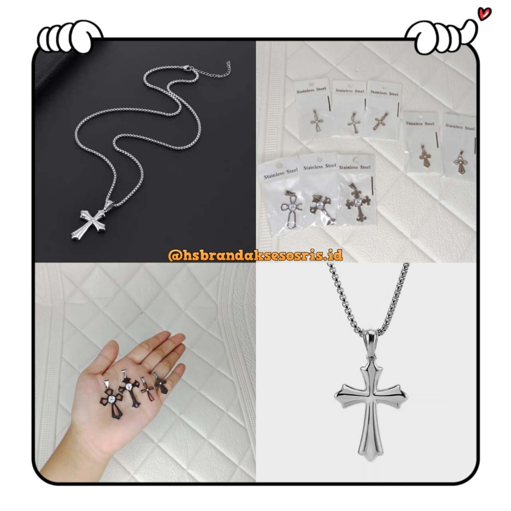 (1PCS) MAINAN KALUNG SALIP / LIONTIN SALIP / AKSESORIS KALUNG / MAINAN KALUNG SALIP STAINLESS STEEL 