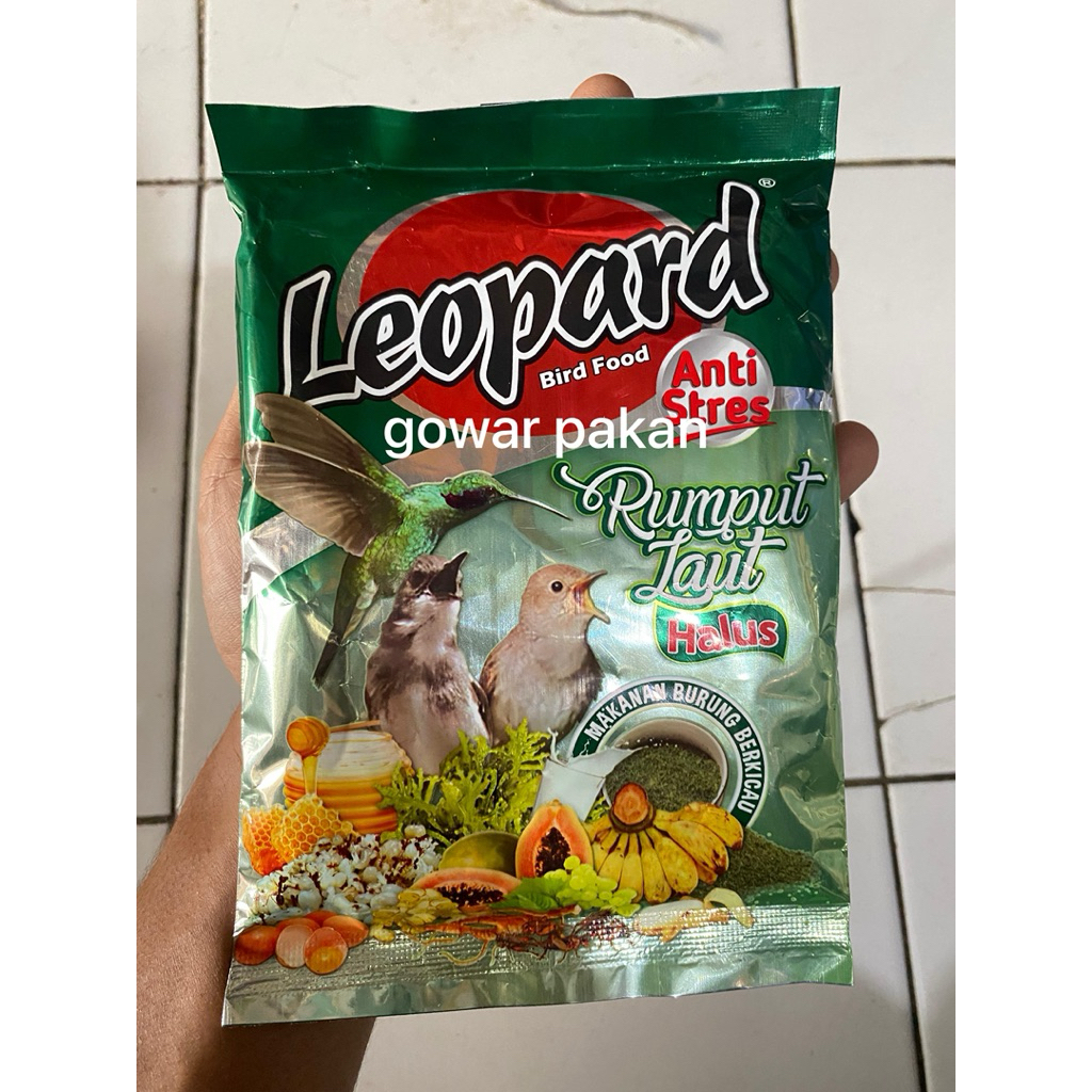 VOER LEOPARD HIJAU RUMPUT LAUT HALUS, VOER HALUS MAKANAN BURUNG PLECI,PRENJAK,CIBLEK,DLL