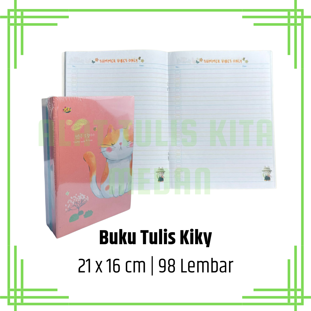 (1 Bungkus) Buku Tulis Kiky 98 Lembar / Buku Tulis Murid Anak Sekolah Kiky 98 Lembar