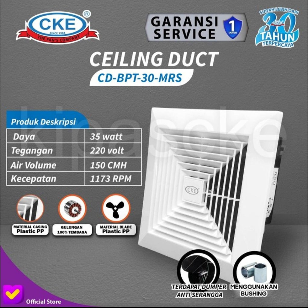 Exhaust Fan CKE / Exhaust Fan Plafon CKE 12inch / Ceiling fan CKE 12"