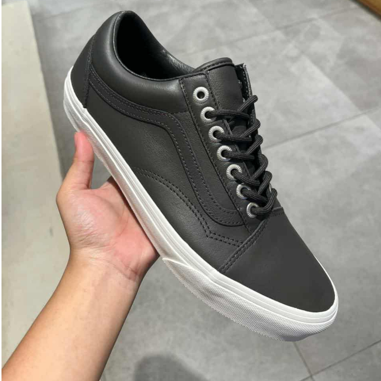 VANS OLD SKOOL LEATHER BLACK WHITE ORIGINAL