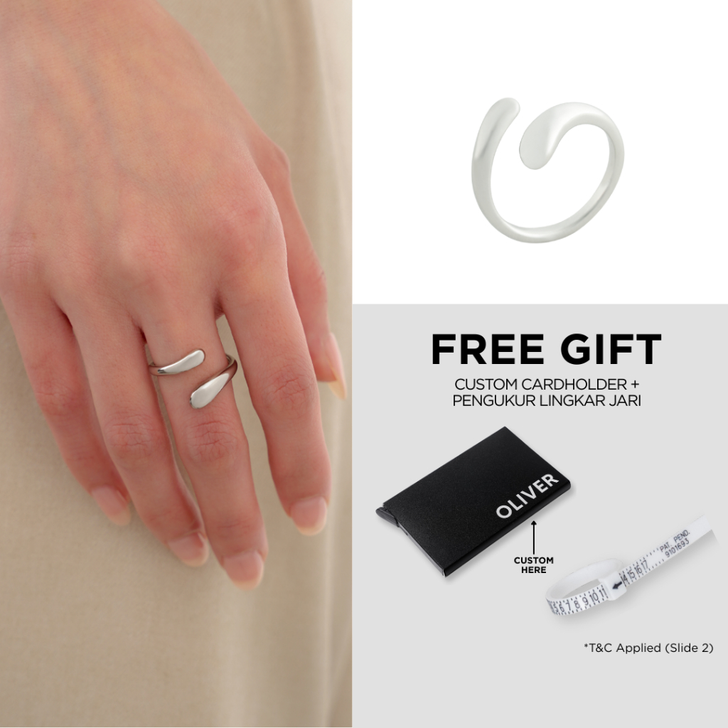 Kuze Original Cincin Wanita Stainless Steel Anti Karat - Luna Ring