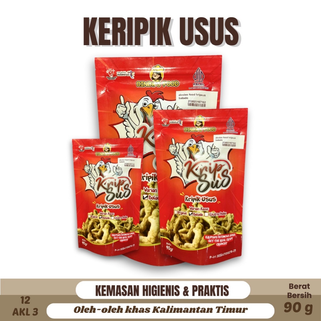 KRIPIK USUS KHAS KALIMANTAN TIMUR