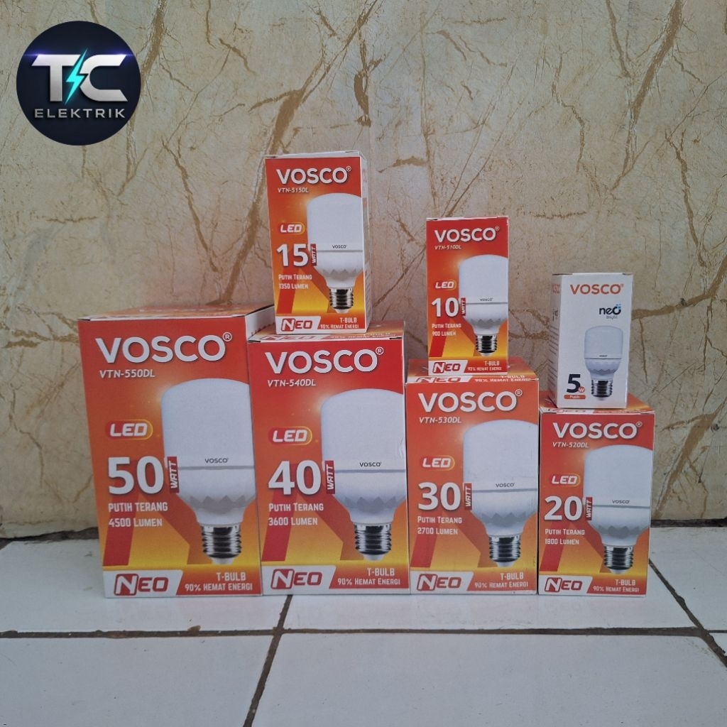 lampu led bulb kapsul jumbos vosco neo/ lampu kapsul jumbo vosco 5w 10w 15w 20w 30w 40w 50w