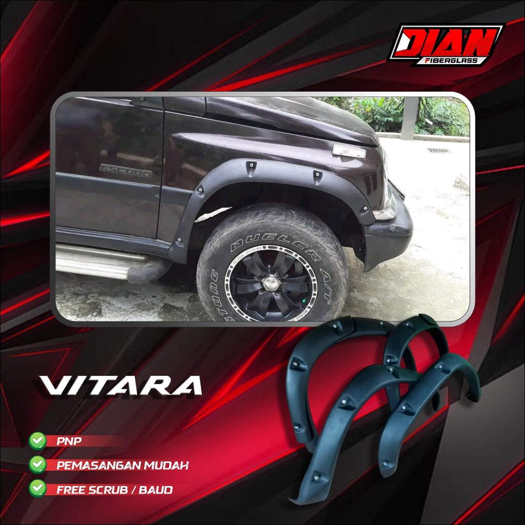 fender vitara escudo sidekick jlx murah berkualitas variasi mobil vitara satuan pnp berkualitas