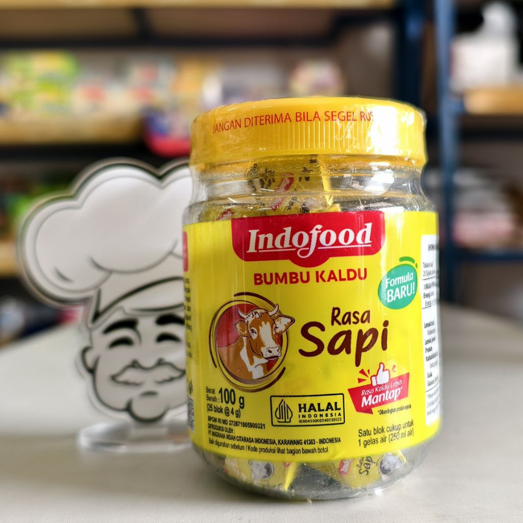 Indofood Kaldu Sapi Kotak 100Gr / Indofood Bumbu Kaldu Rasa Sapi Blok / Kaldu Blok Sapi / Kaldu Kota