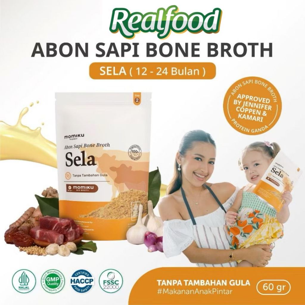 

Realfood SELA Momiku Abon Sapi Bone Broth Mpasi Bayi & Anak Sehat Bergizi Tanpa Tambahan Gula