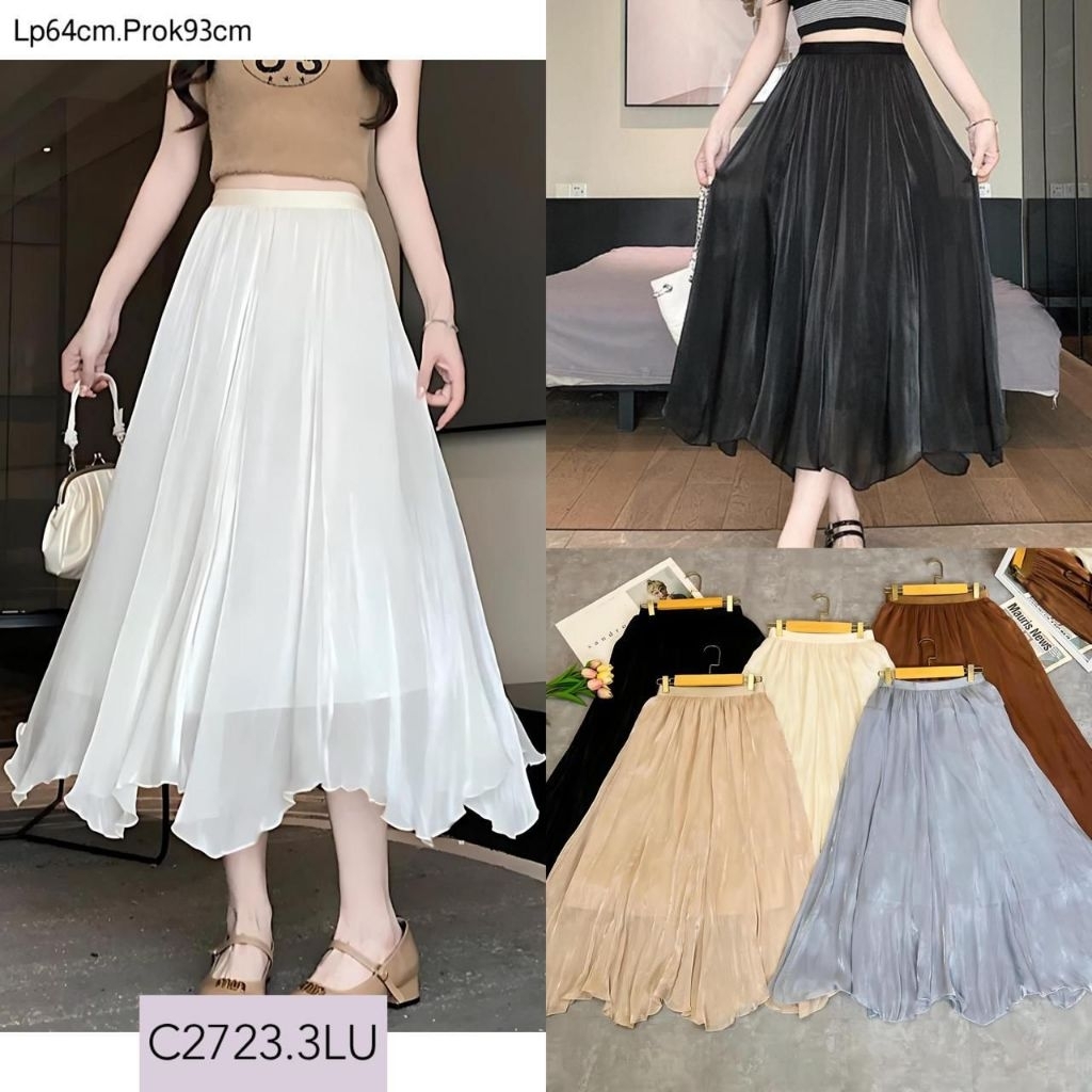 E066 rok simmer wanita import ainra outfit