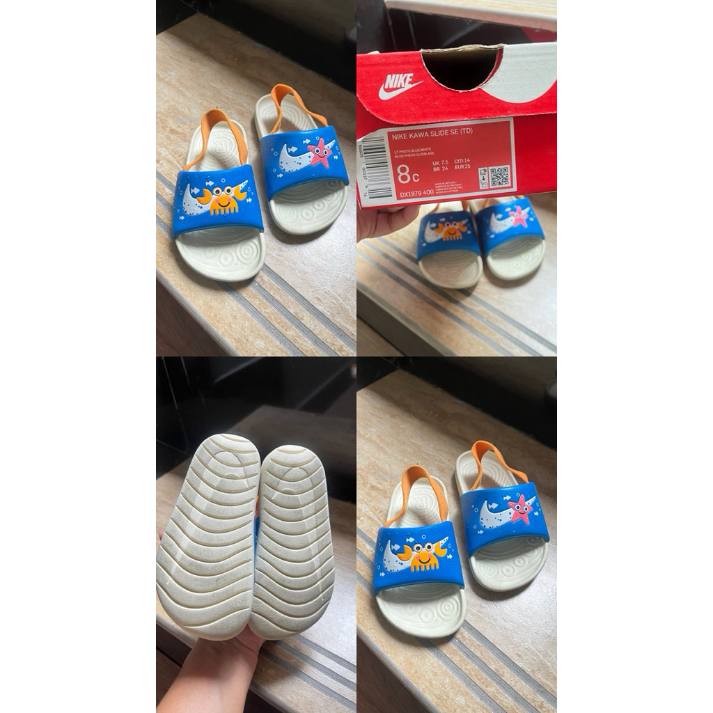 SmS. sandal preloved Nike kawa size 14cm / sandal Nike second