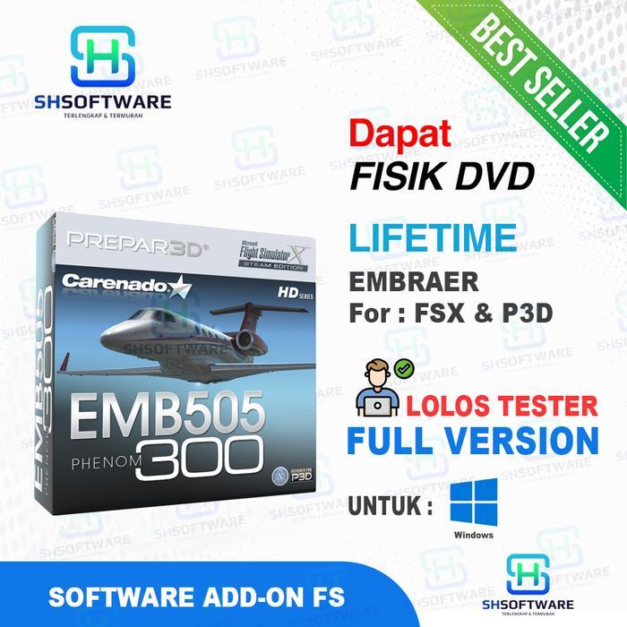 Embraer 505 Phenom 300 Addon Full Version – Jet Eksekutif Realistis untuk Flight Simulator P3D & FSX