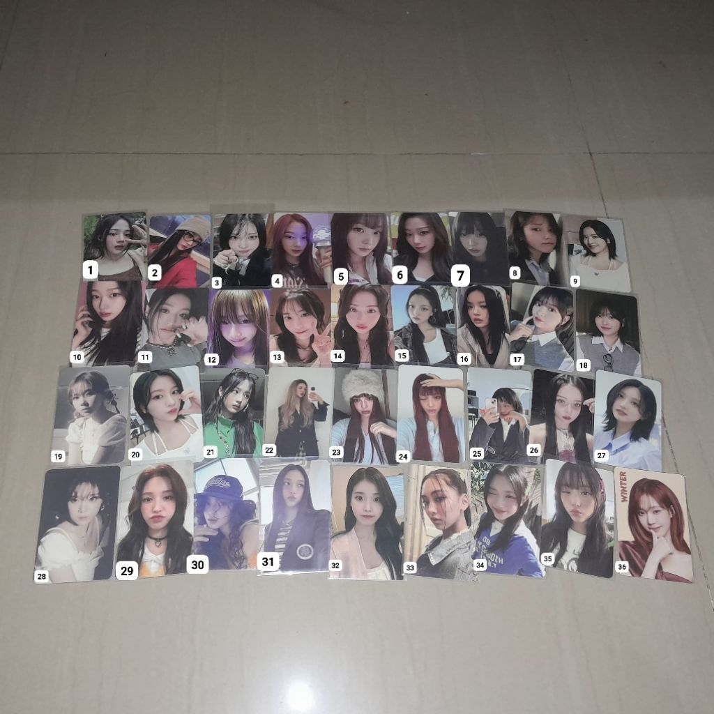 PHOTOCARD OFFICIAL GIRLGROUP (newjeans, purple kiss, babymonster, aespa, iu, ive, red velvet, le sse