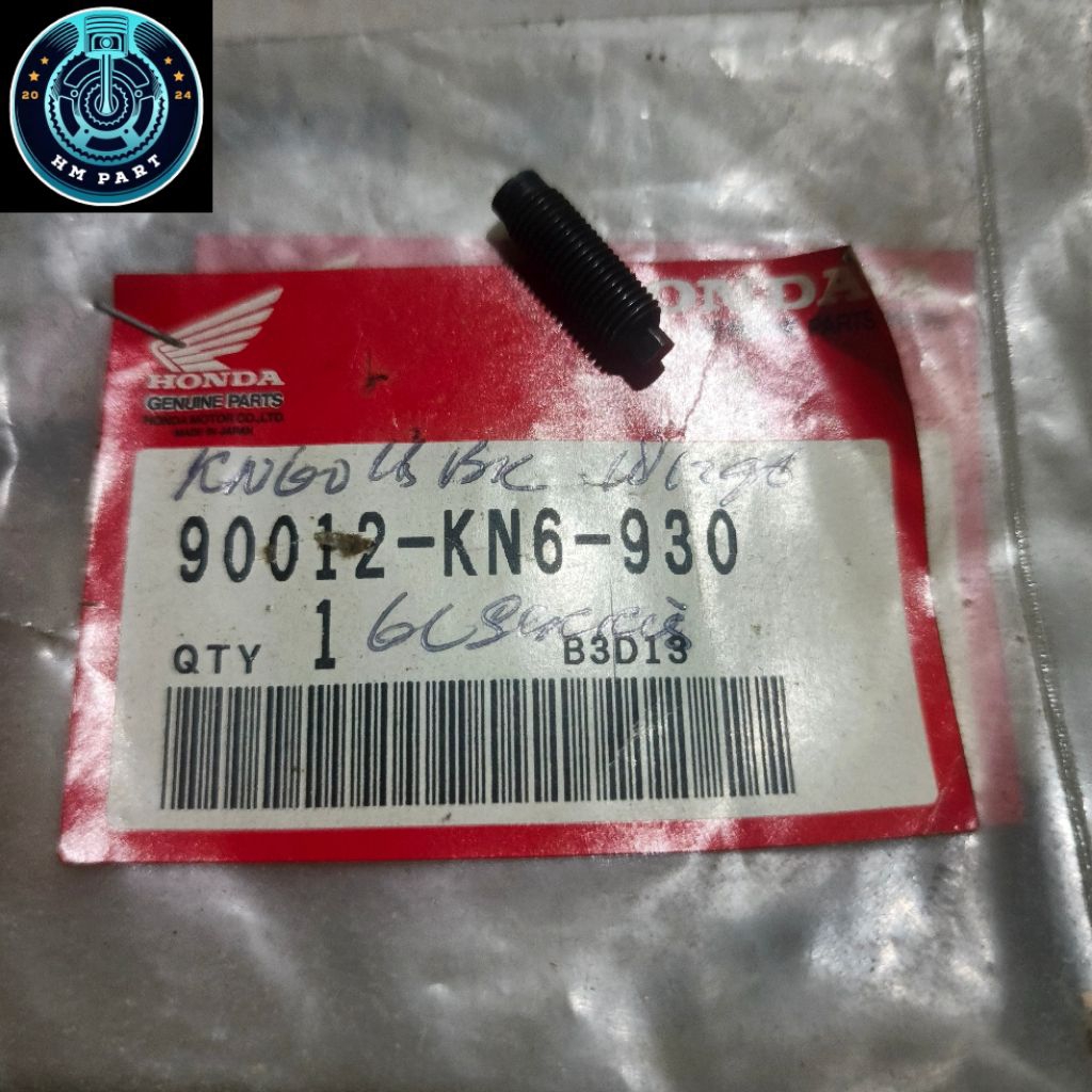 Baut setelan Klep screw tappet adjusting Honda Tiger ORI Astra made in Japan 90012-KN6-930